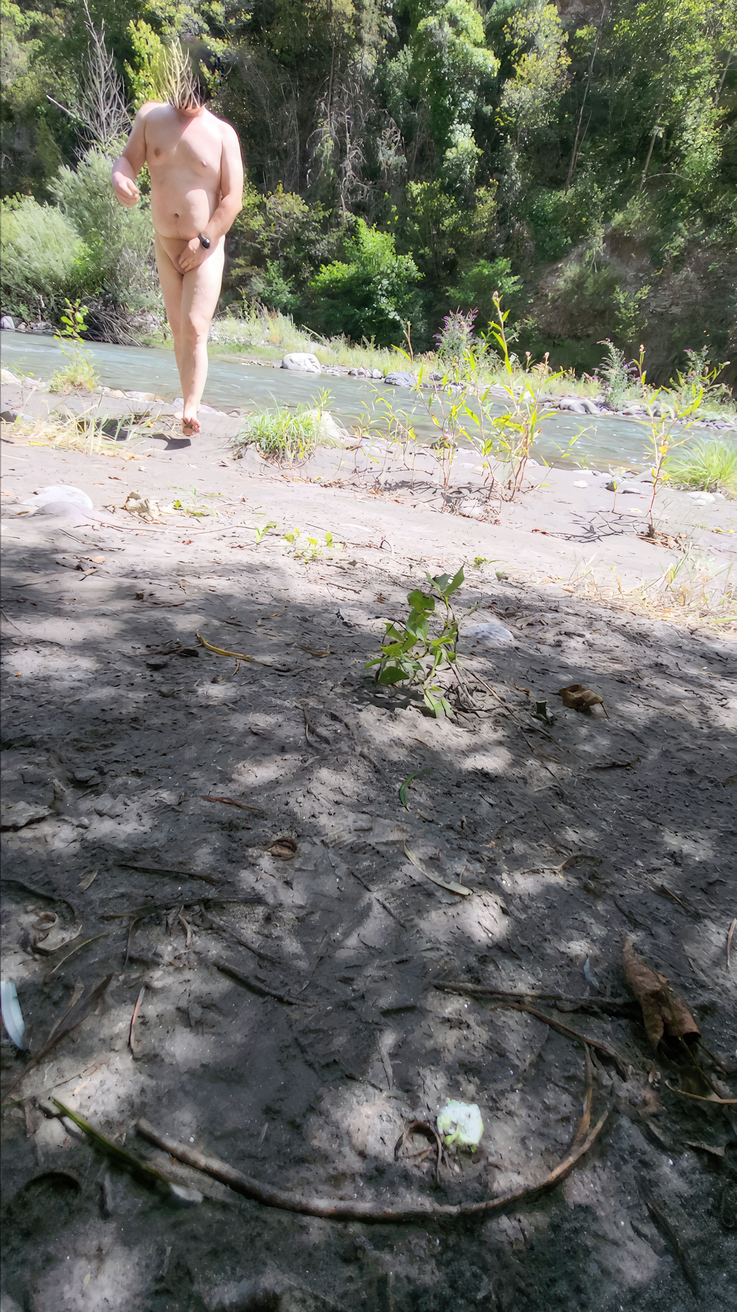 Bathing in the creek