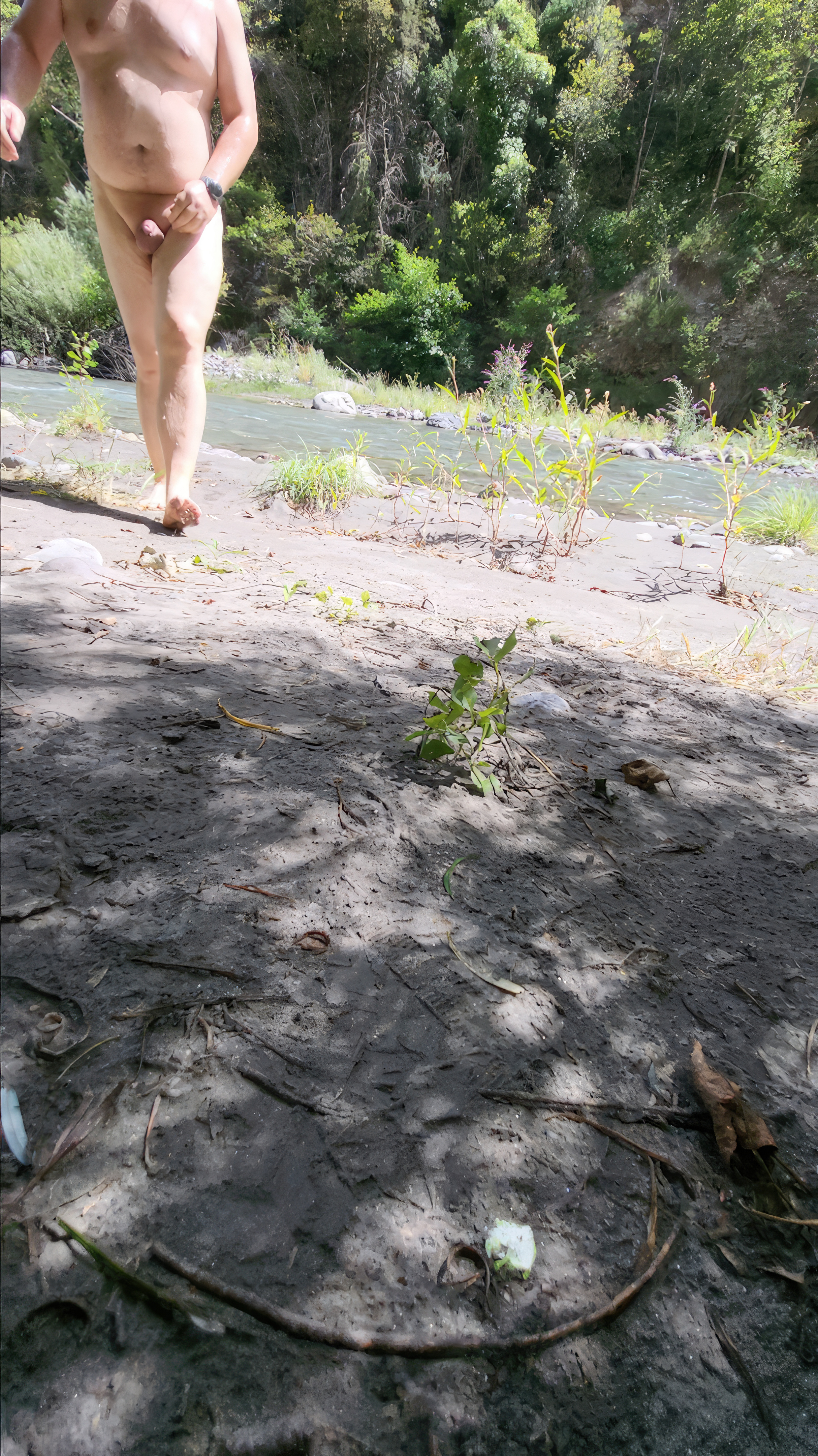 Bathing in the creek