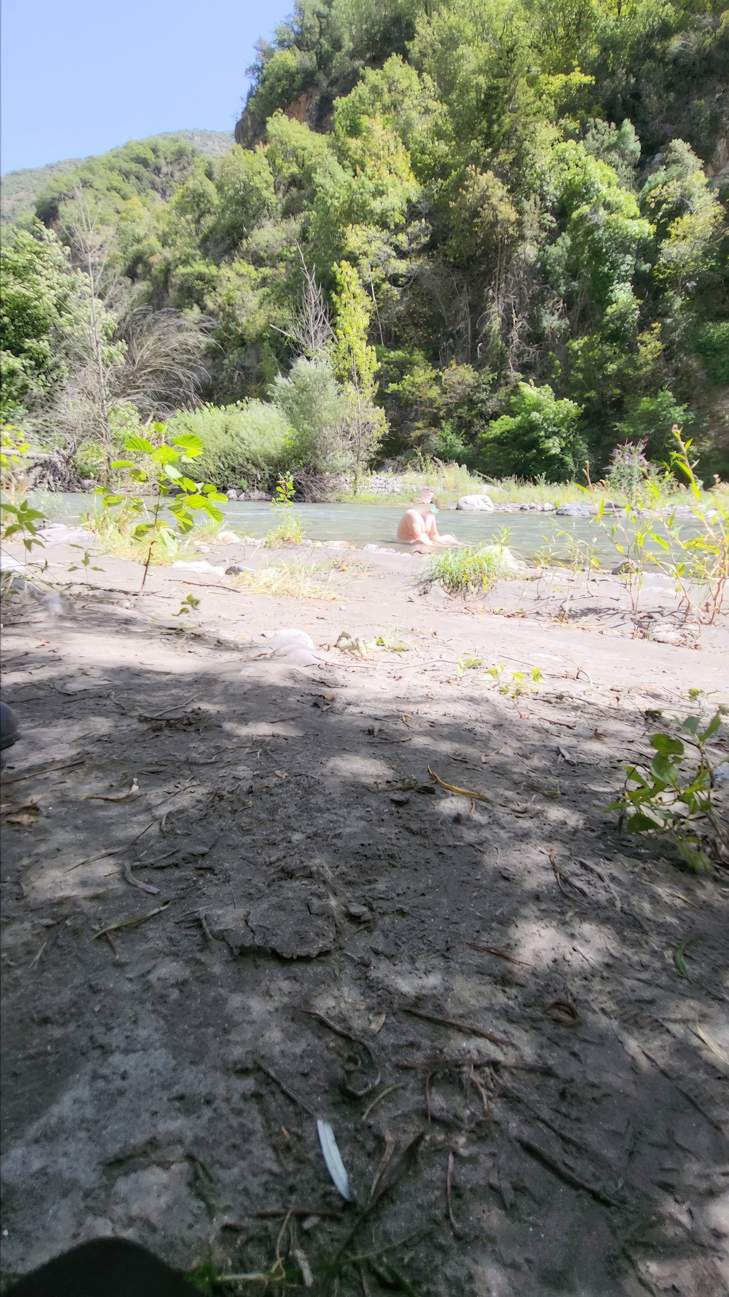Bathing in the creek