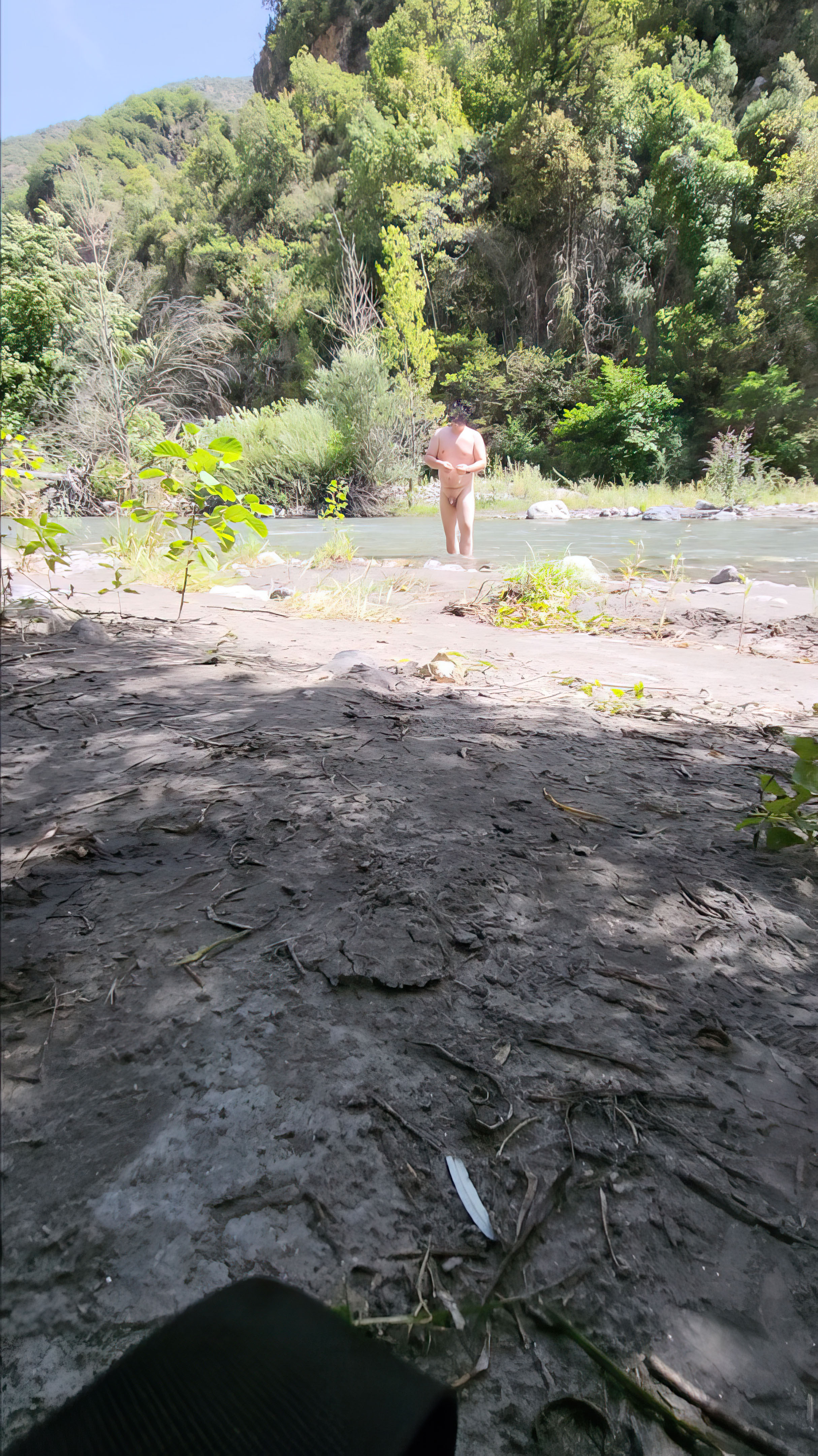 Bathing in the creek