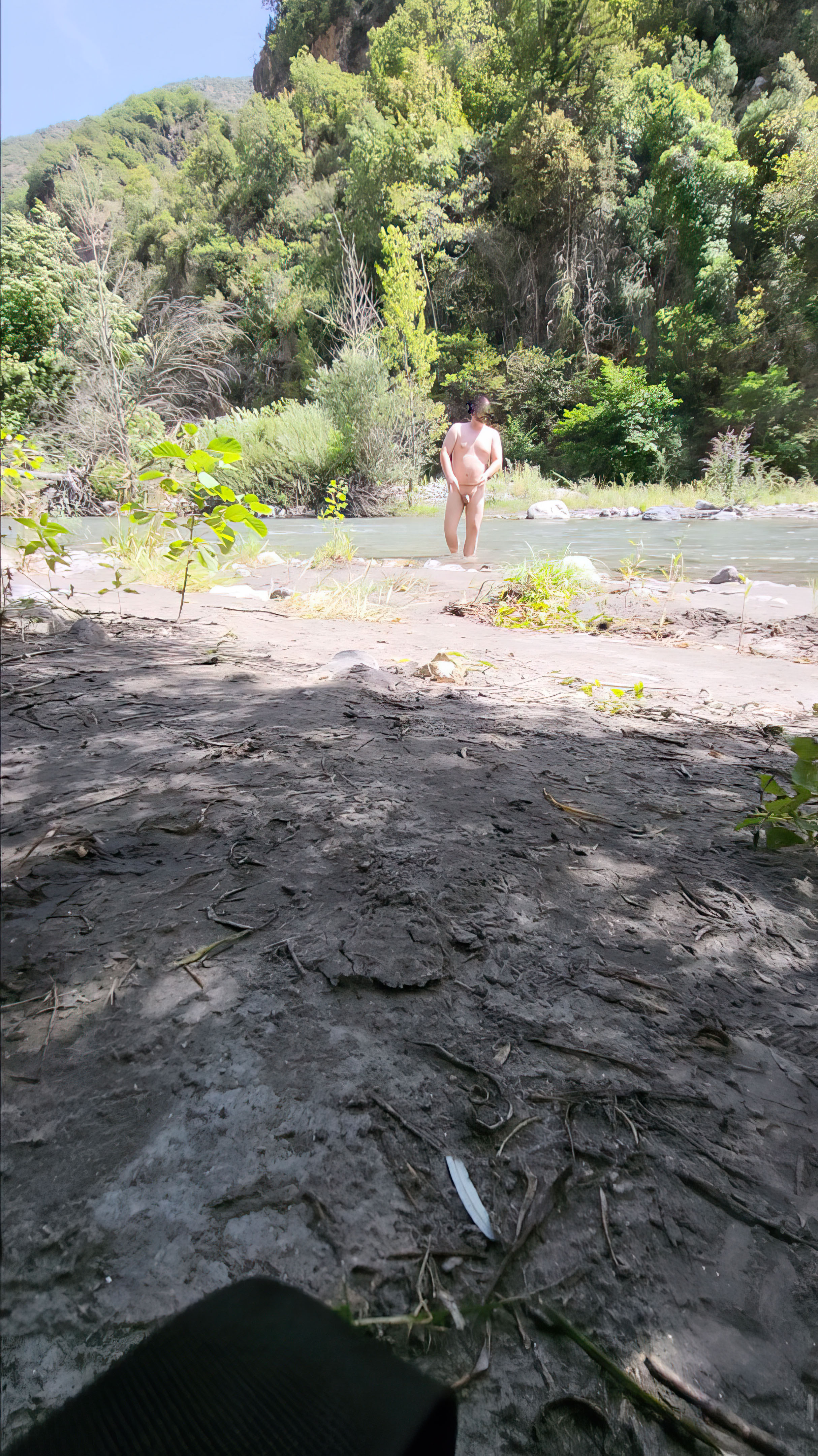 Bathing in the creek