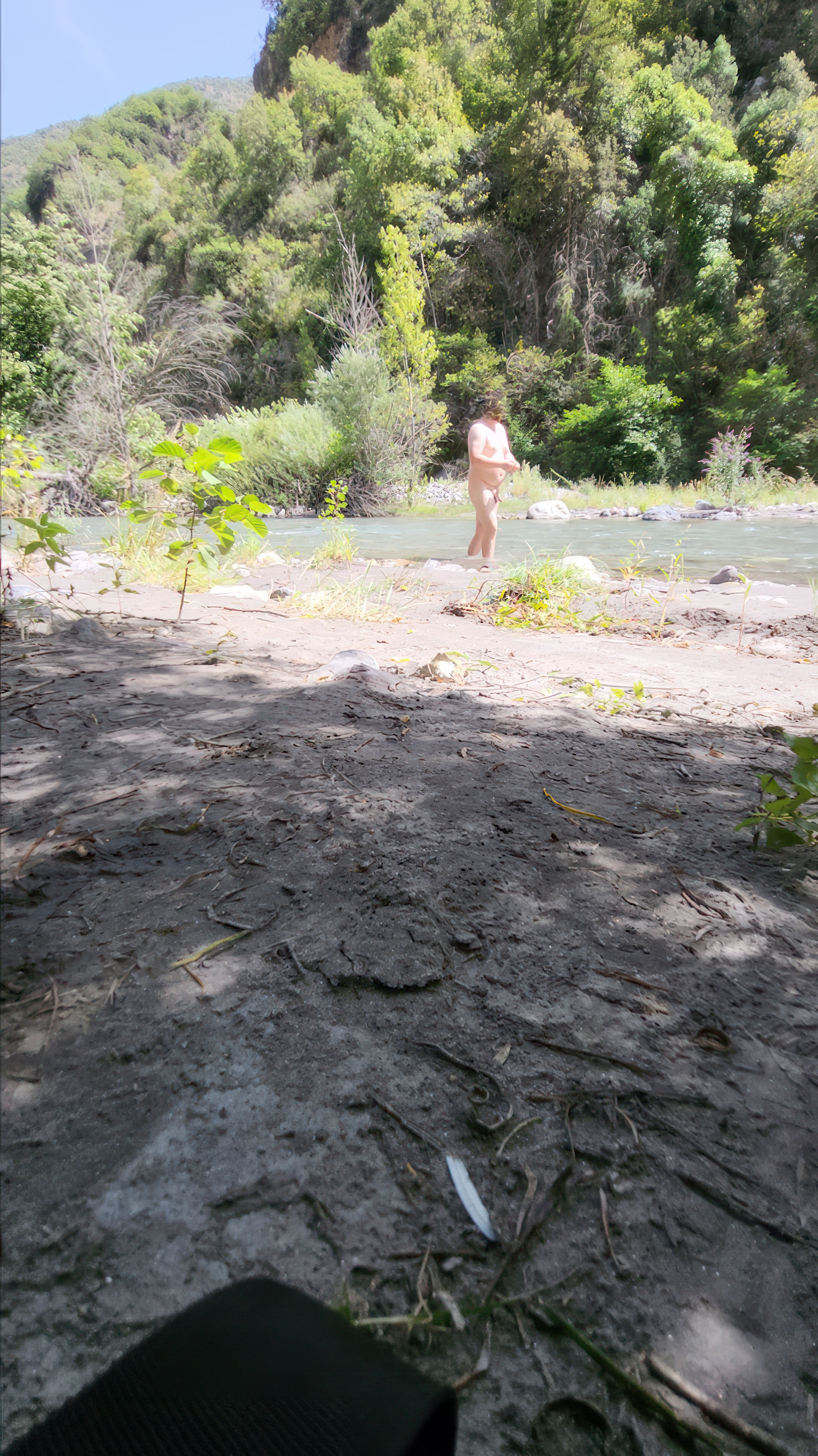 Bathing in the creek