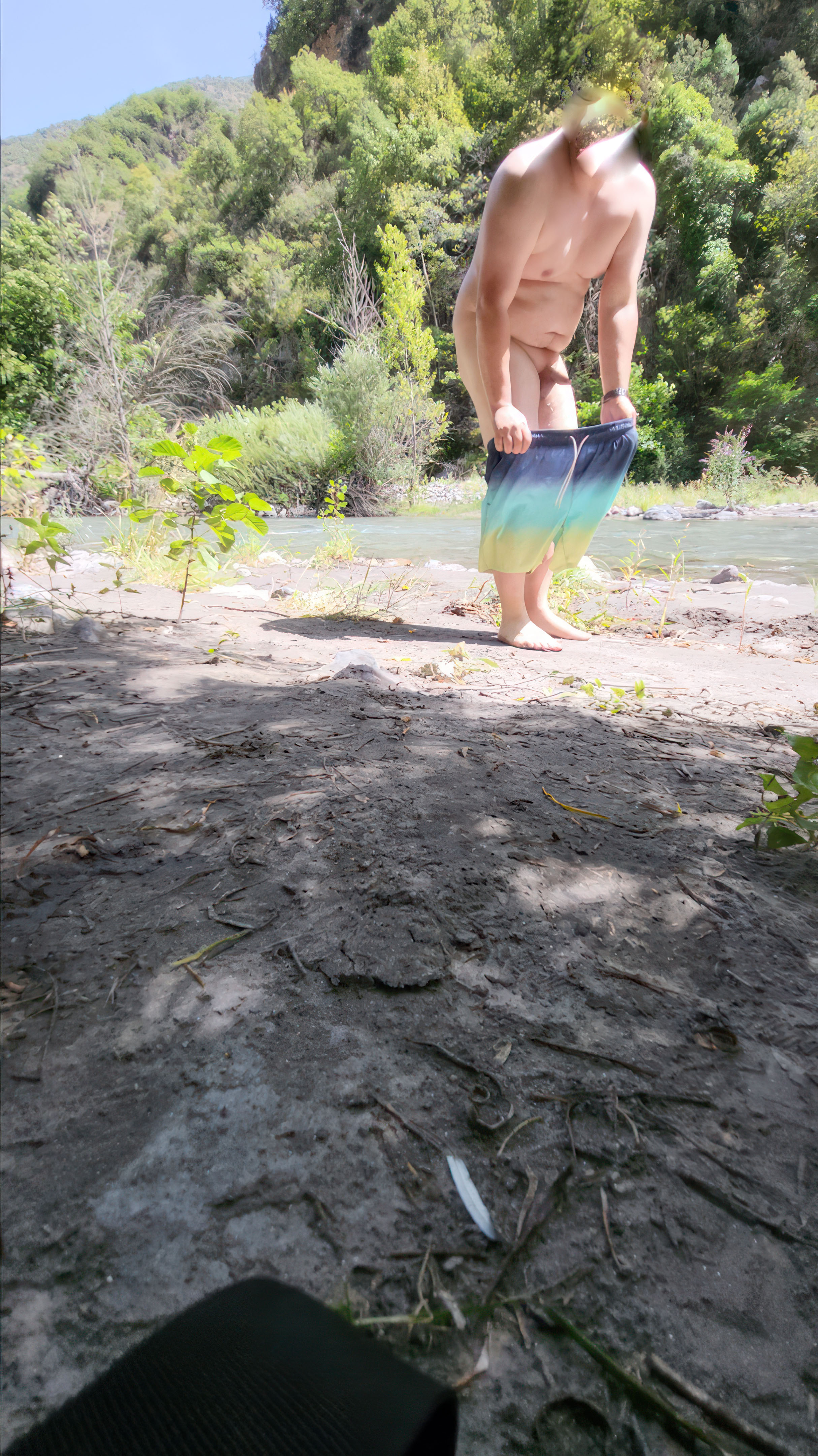 Bathing in the creek