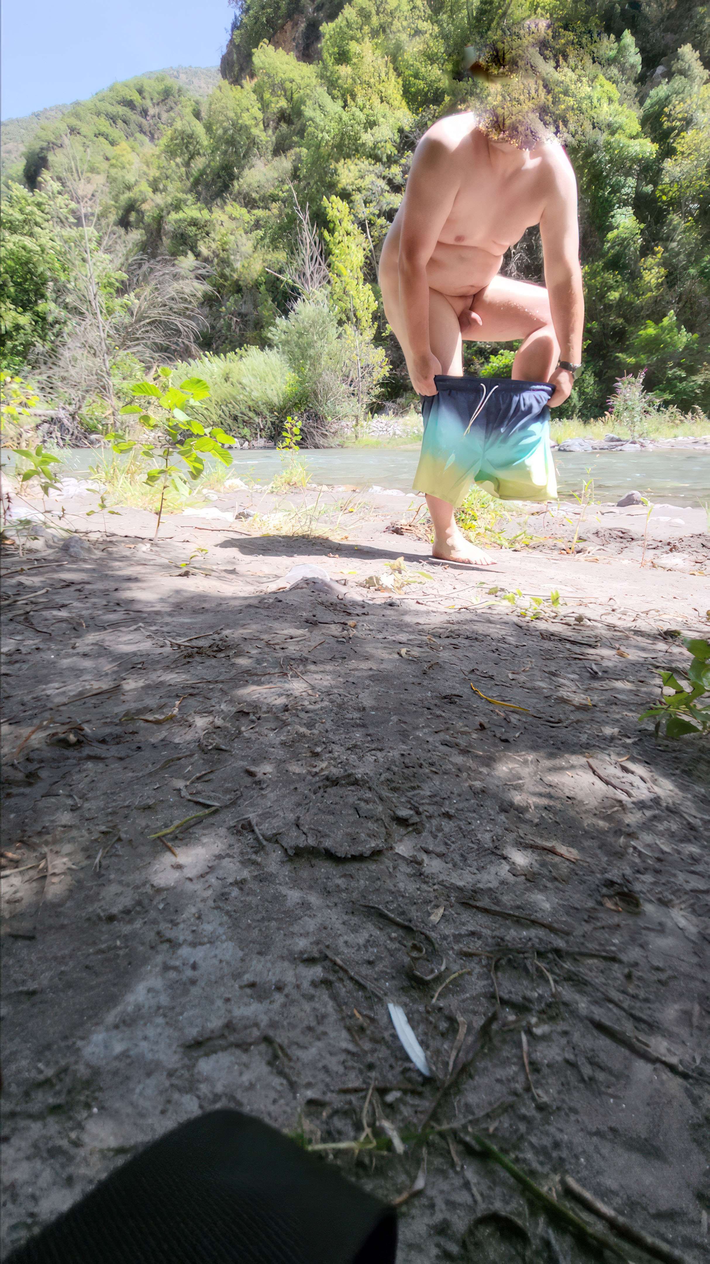 Bathing in the creek