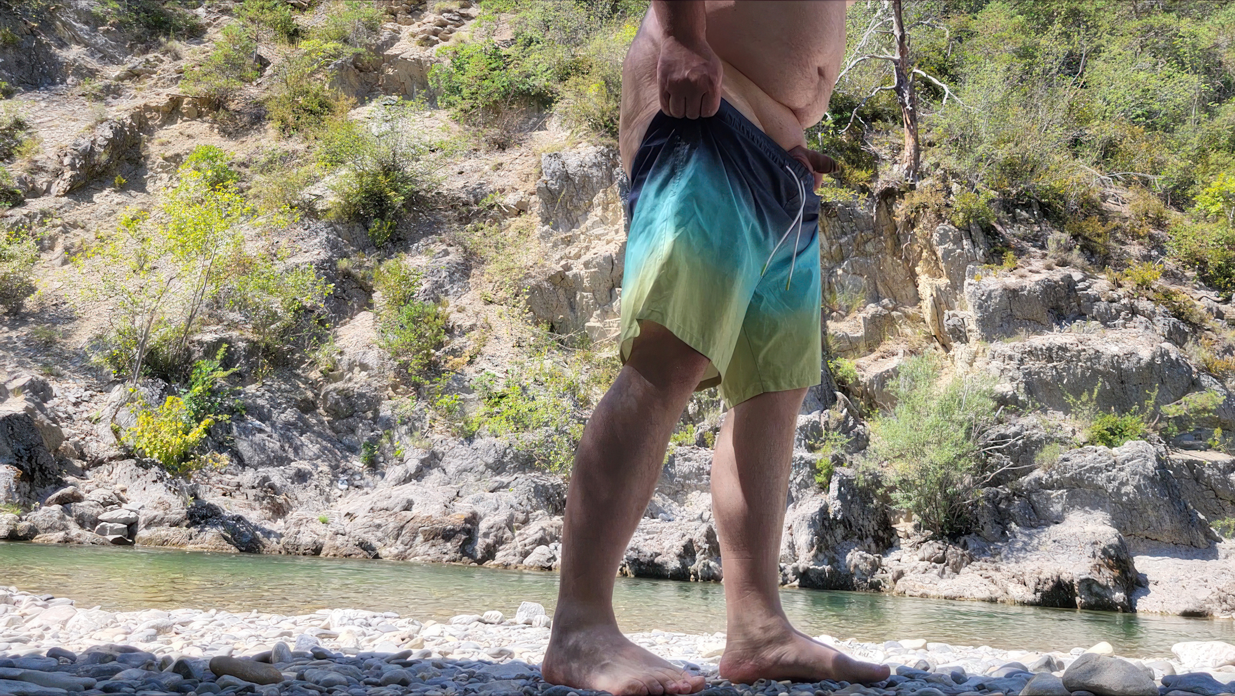 Bathing in the creek