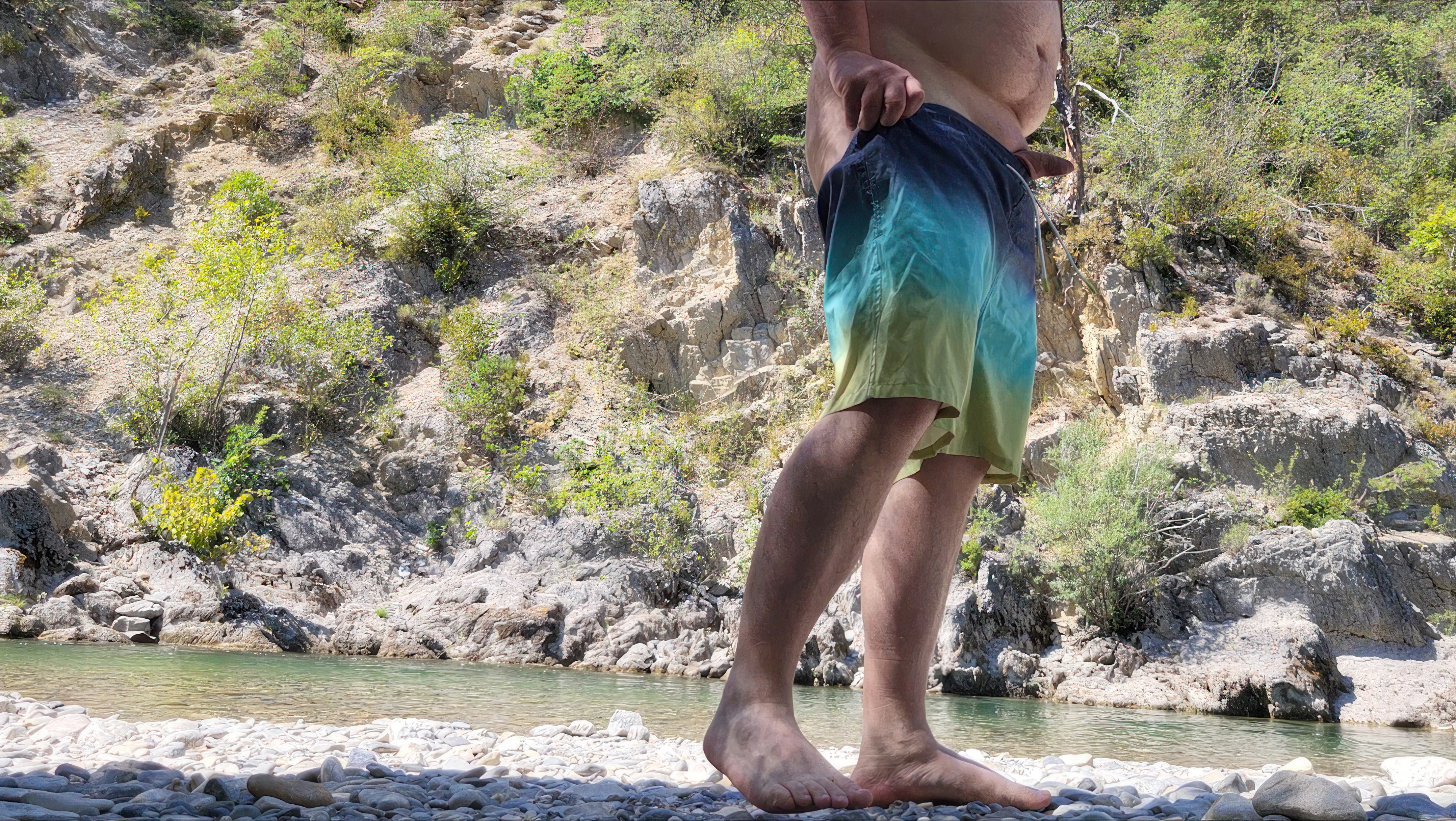 Bathing in the creek
