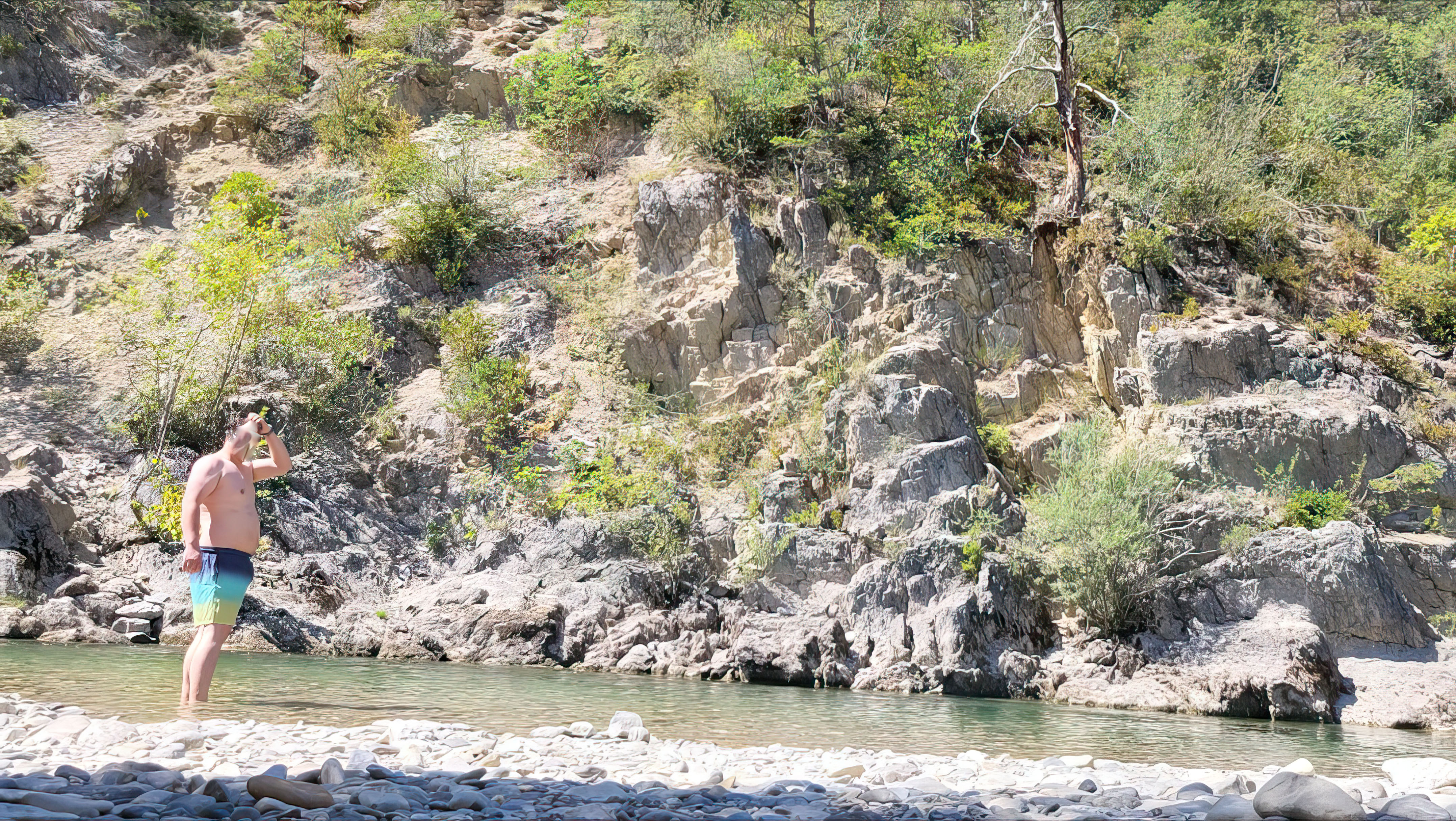 Bathing in the creek
