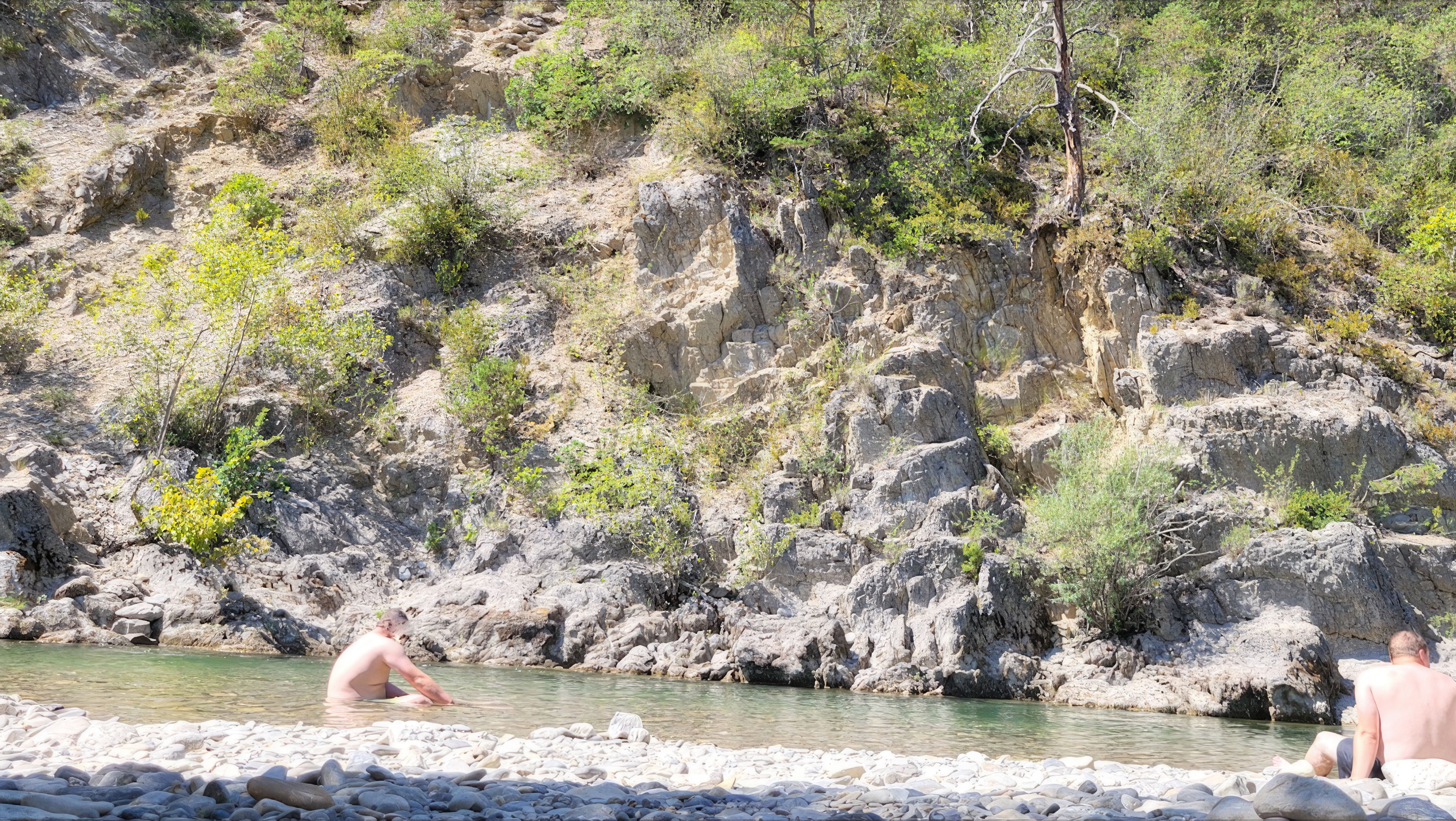 Bathing in the creek