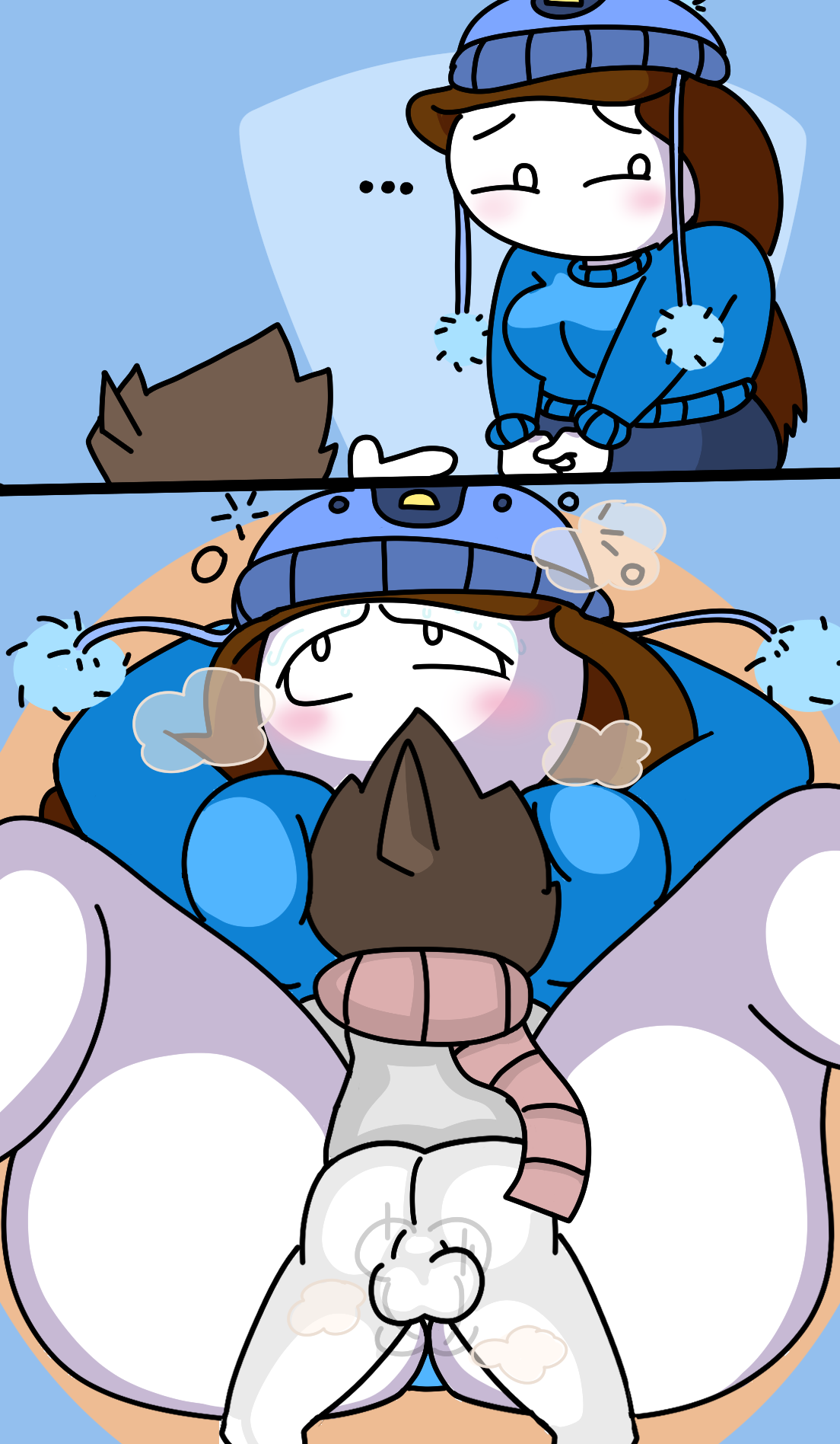 Scarf boy breading party