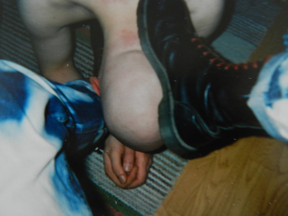 Finnish skinhead slave serving his master