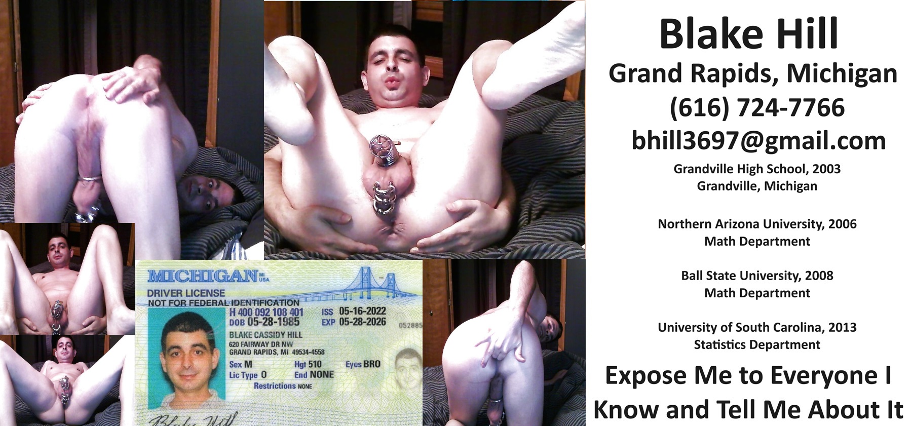 Webslut Blake Hill from Grand Rapids Michigan collages (4 pictures) -  Shooshtime
