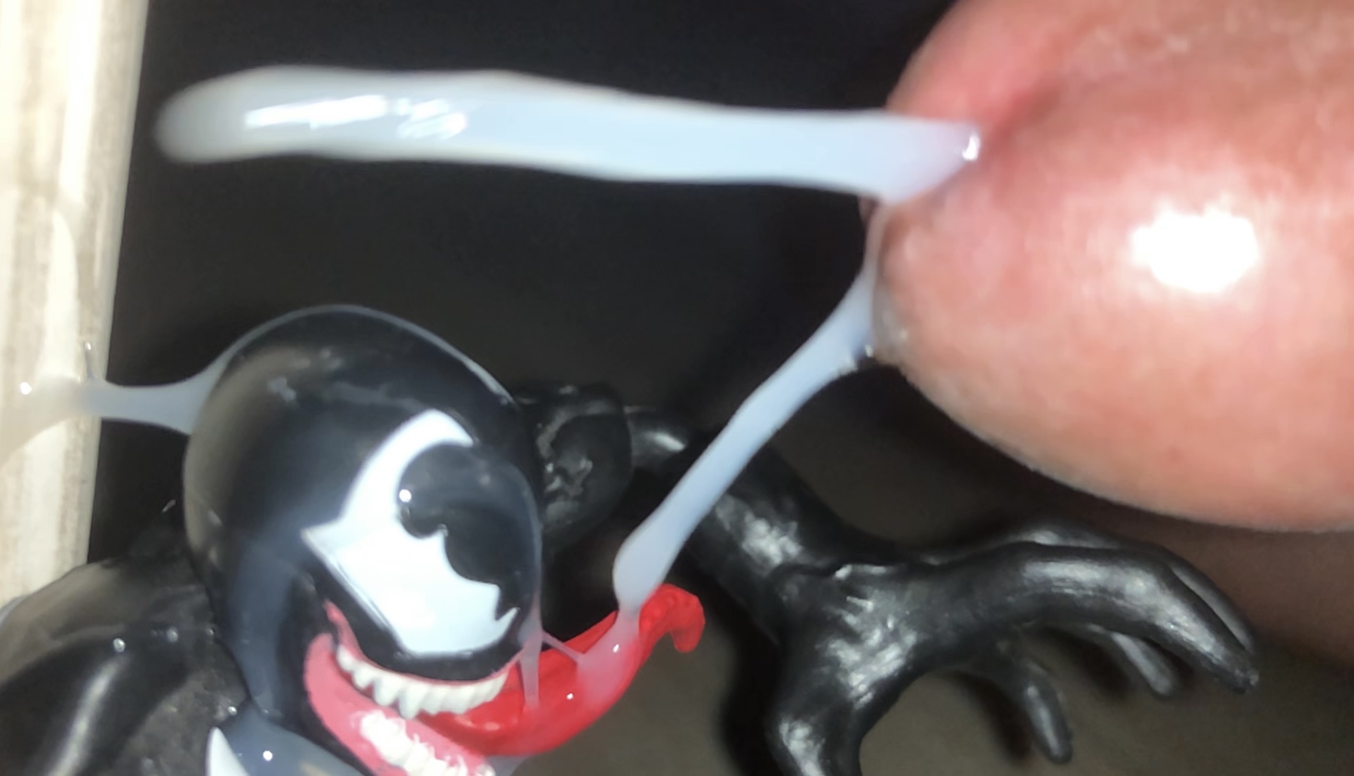 Venom licks up cumshot