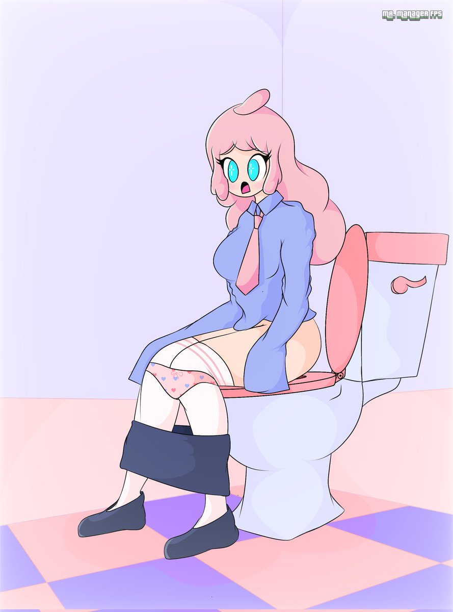 Cloud sitting on a toilet