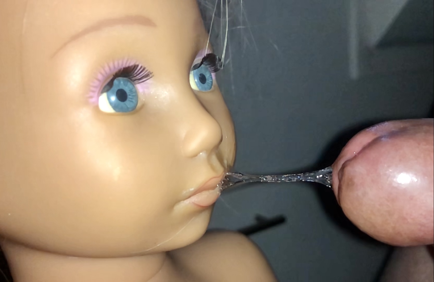 Smelly Hairdresser doll part 2  precum and cumshot