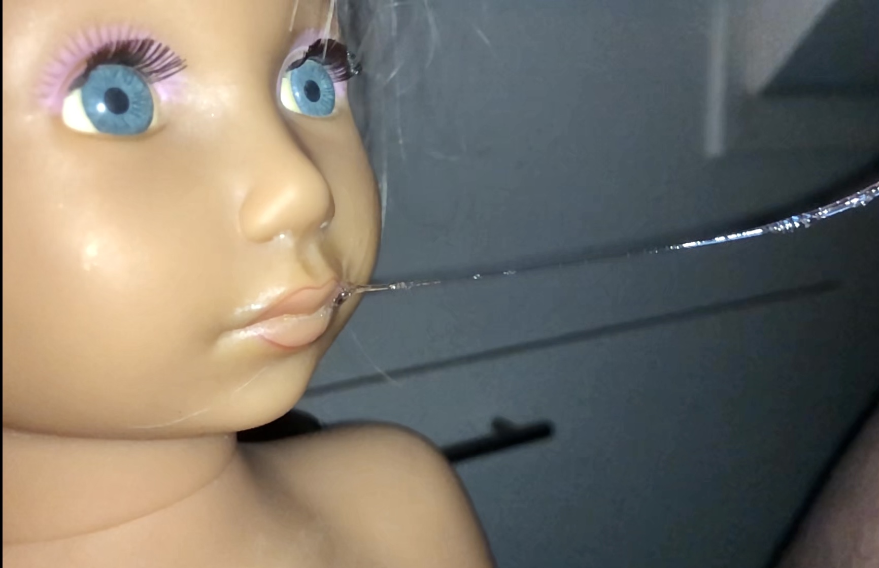Smelly Hairdresser doll part 2  precum and cumshot