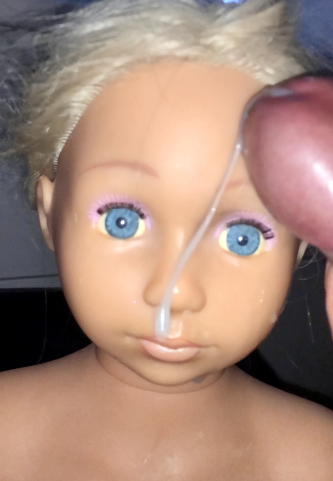 Smelly Hairdresser doll part 2  precum and cumshot