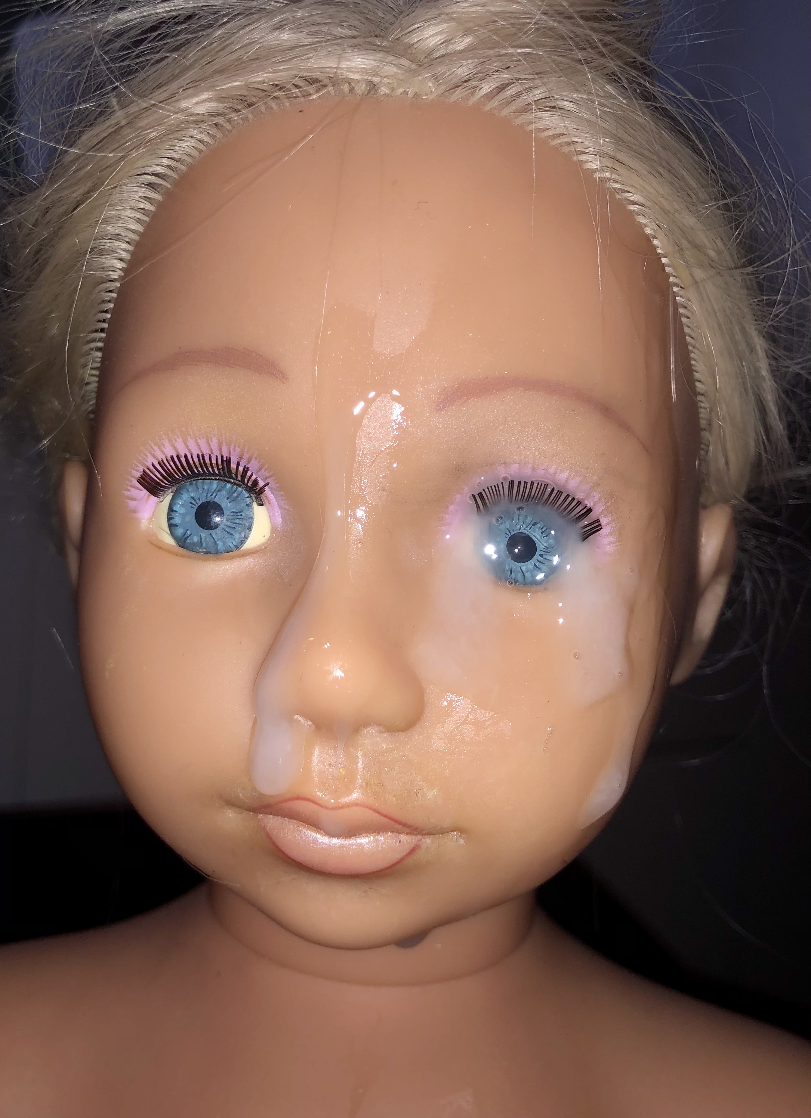 Smelly Hairdresser doll part 2  precum and cumshot