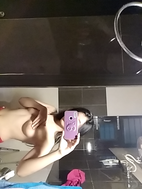 shy women covering up