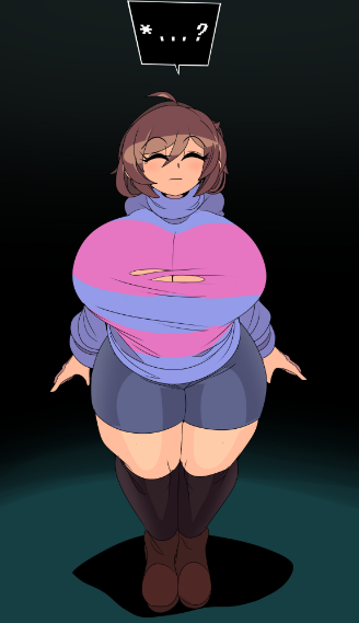 frisk confused ( art from captain kirb)