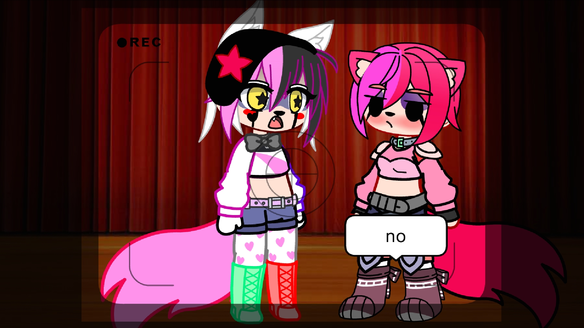 Conversation between ft.foxy and lily(oc)