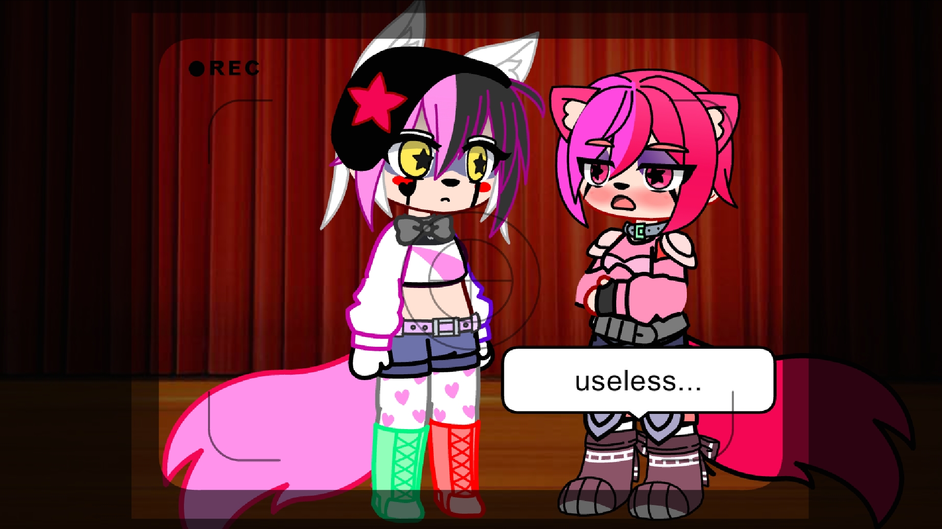 Conversation between ft.foxy and lily(oc)