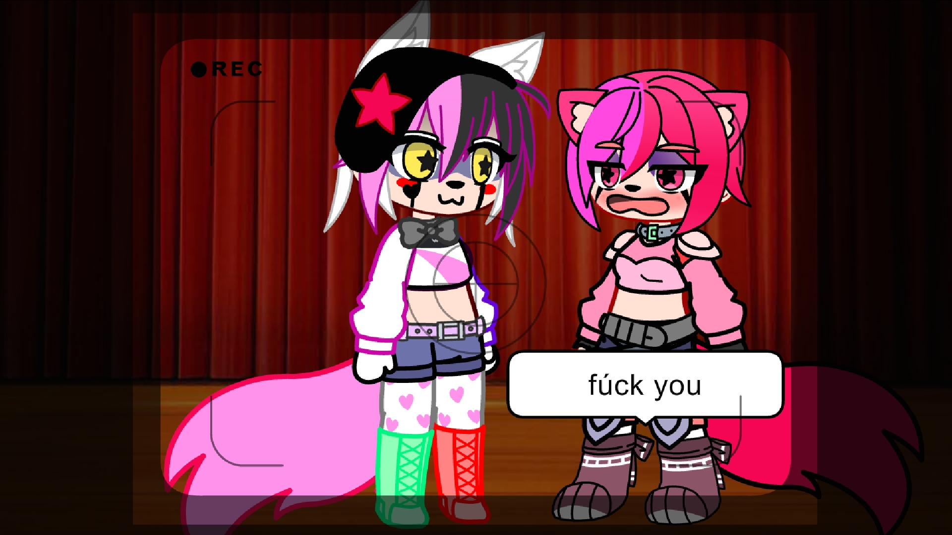 Conversation between ft.foxy and lily(oc)