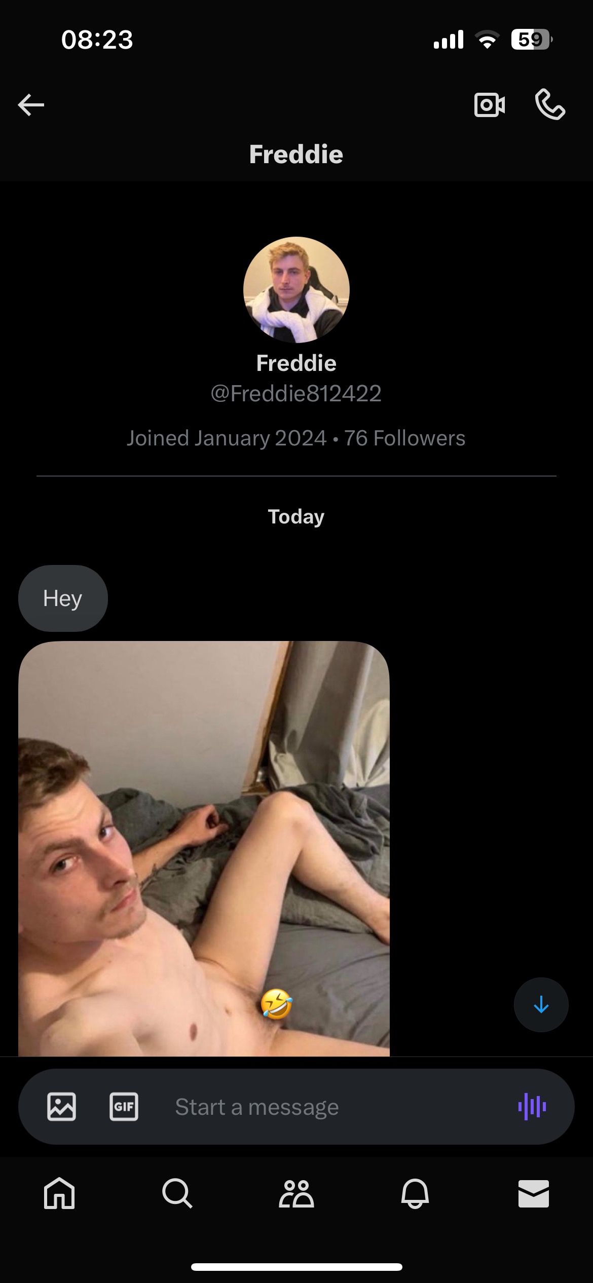 Unsolicited dick pic twitter