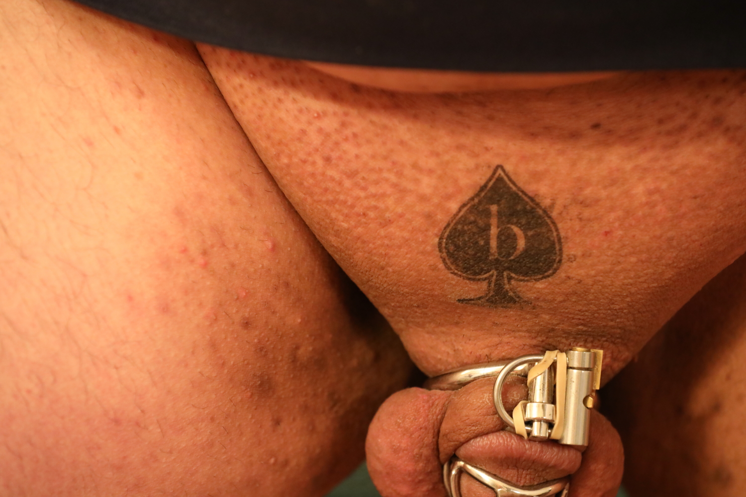 Beta Dicklette with a Big Beta Tattoo