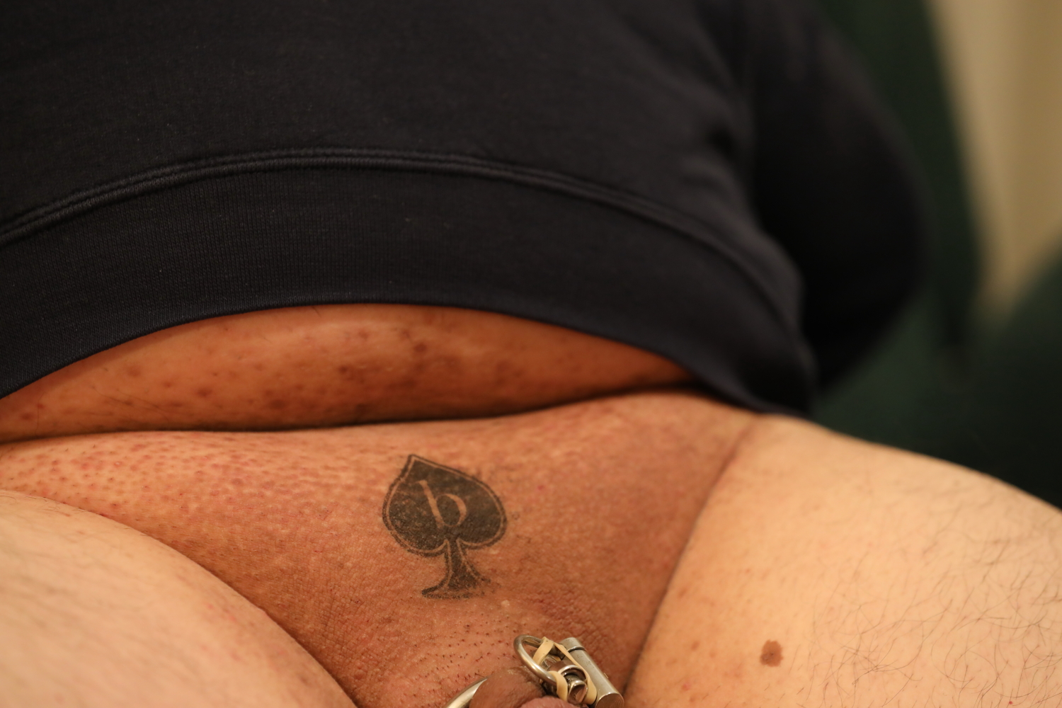 Beta Dicklette with a Big Beta Tattoo