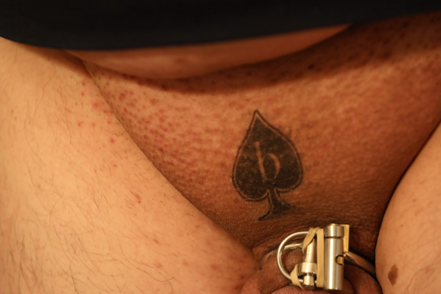 Beta Dicklette with a Big Beta Tattoo