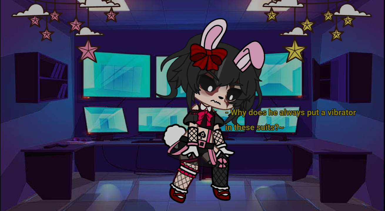 ~Cassidy dressed as a bunny in heat~