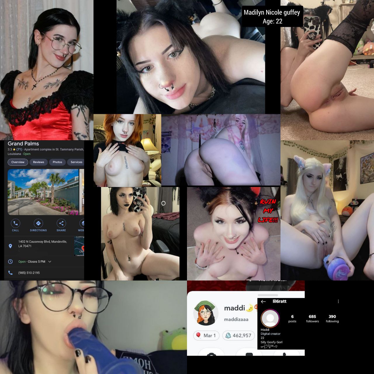 Ruined slut Madilyn Guffey from Manderville, Louisiana