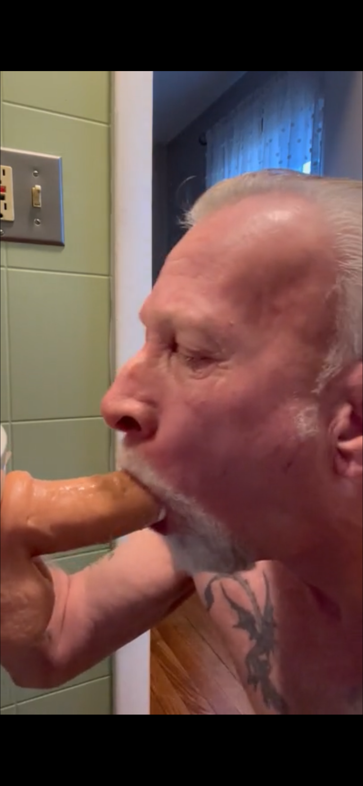 Dildo sucking public post