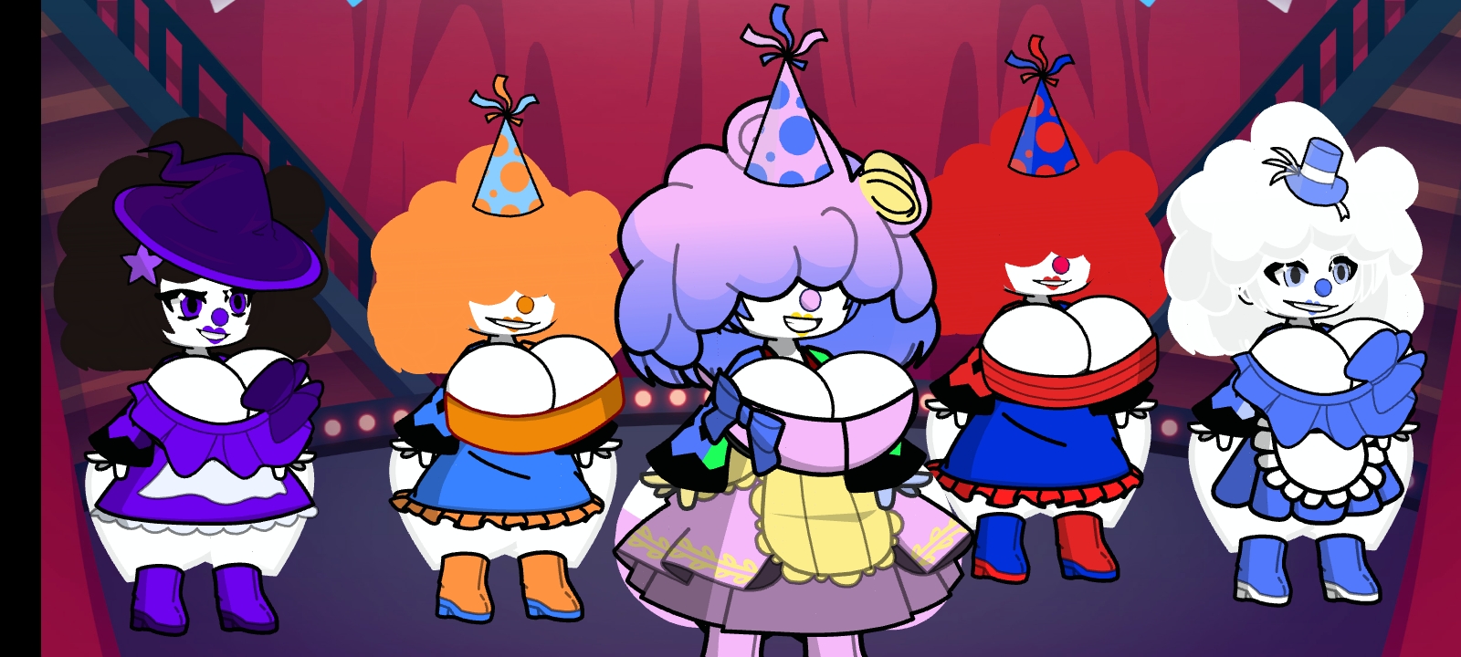 Just my clown ocs as Bimbos