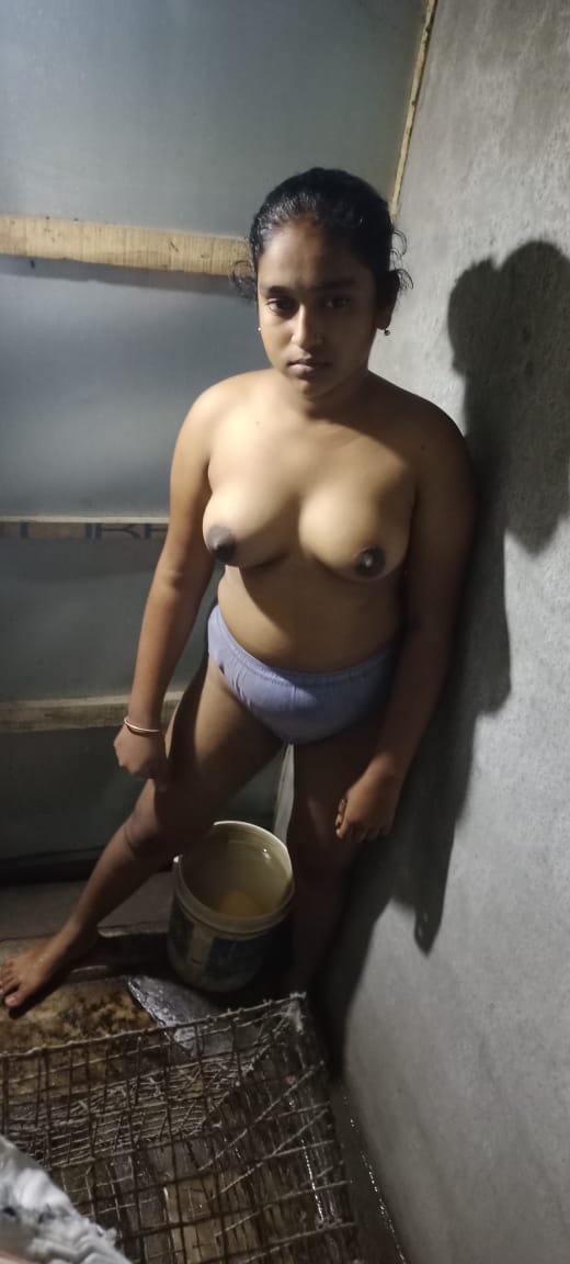 Bathroom nude selfie