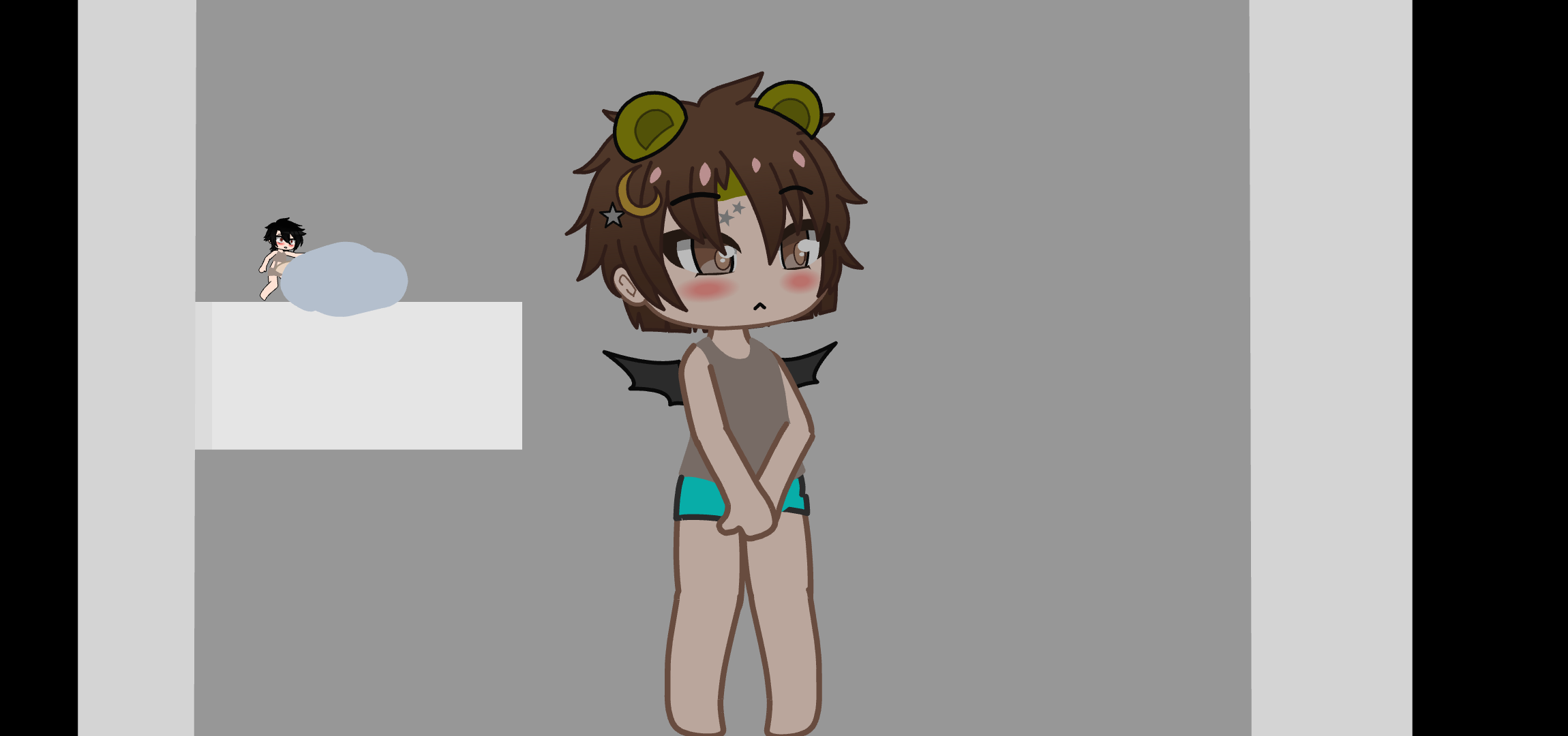 Unaware CC's shower [Tiny Michael, Unaware, Cock Vore]