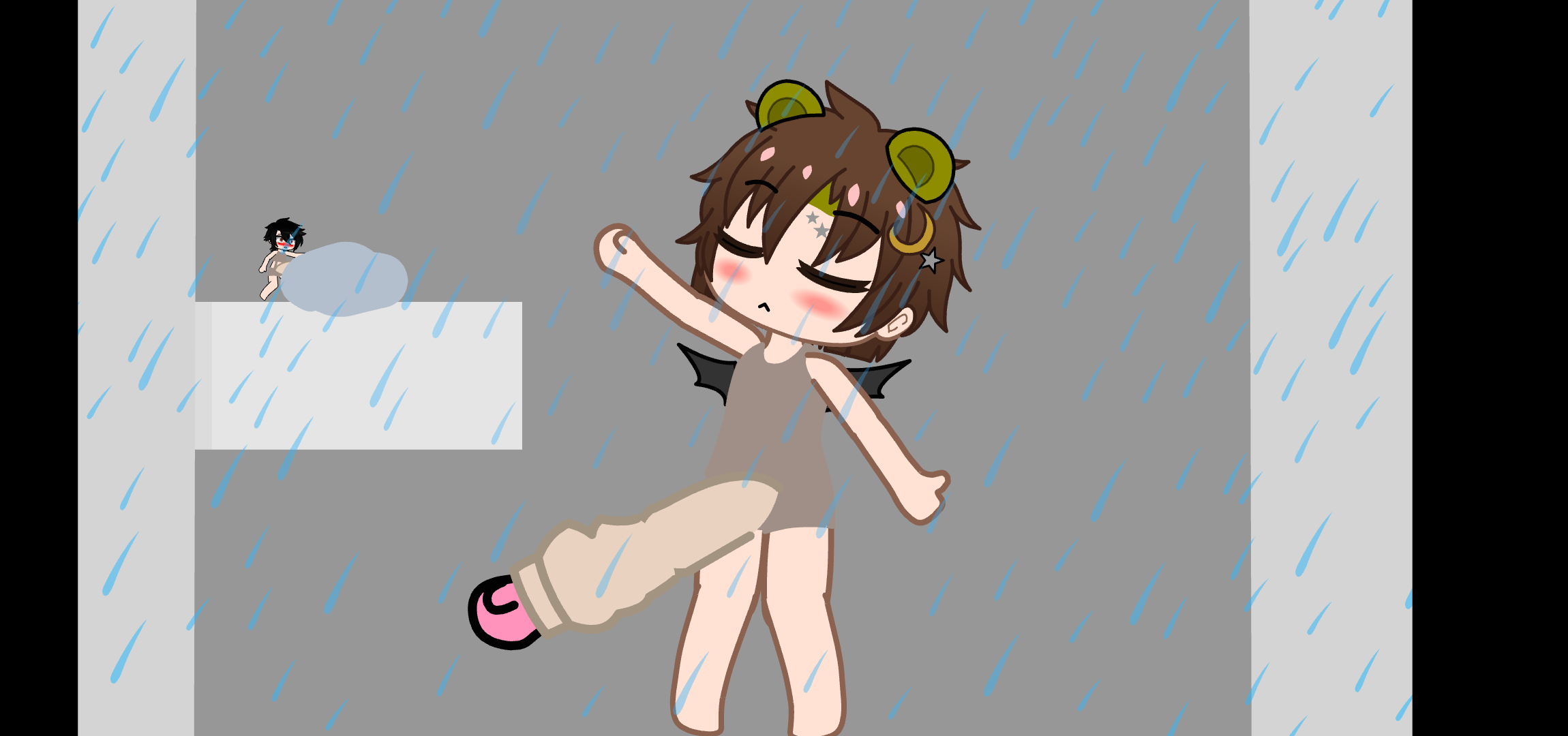 Unaware CC's shower [Tiny Michael, Unaware, Cock Vore]