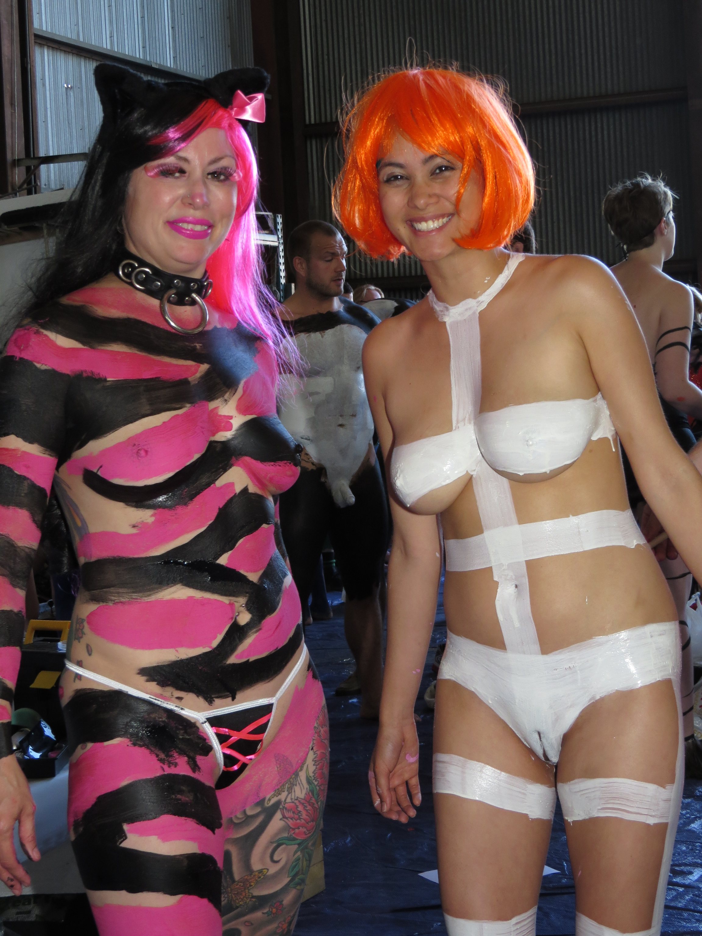 Cute big tits slut Jewel naked in public