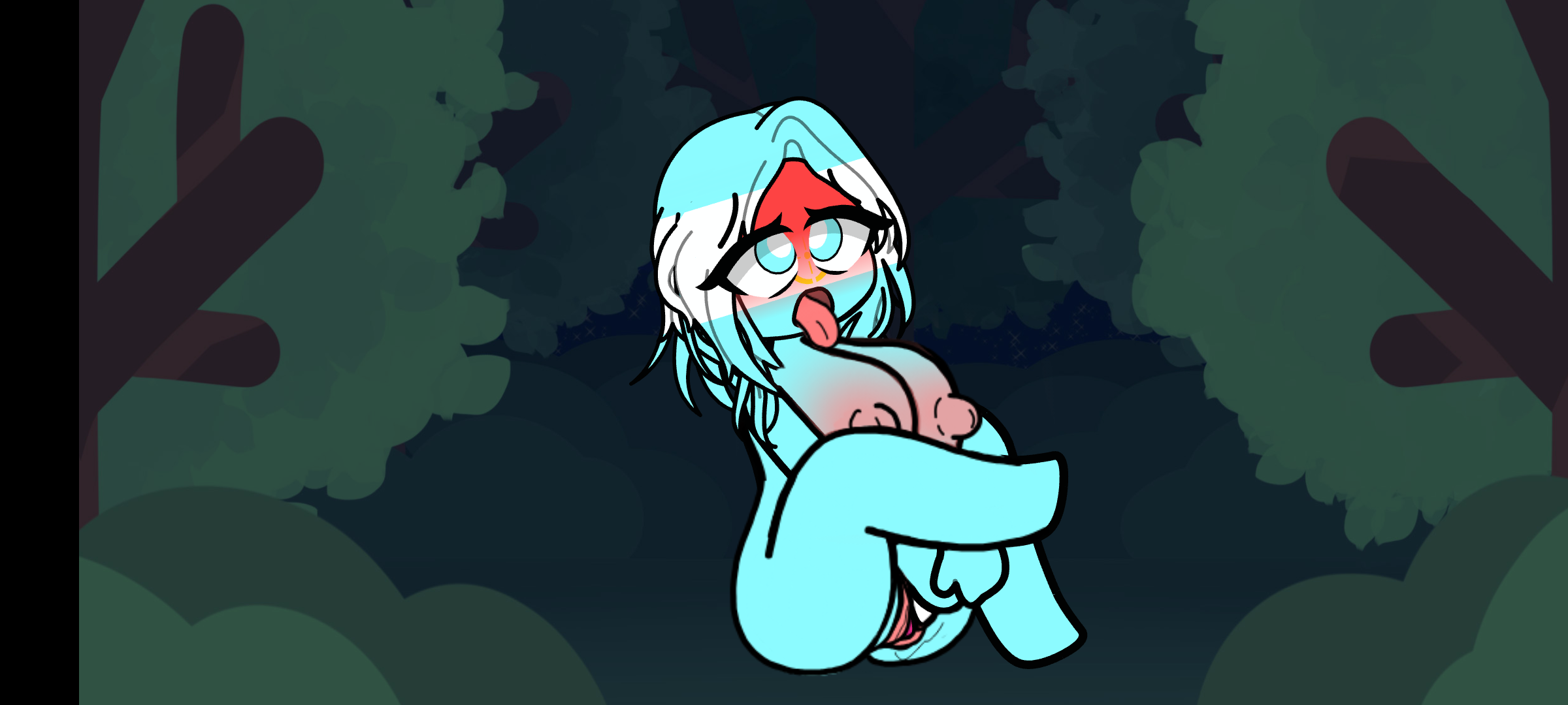 Argentina fingers herself in the forest, request by a friend