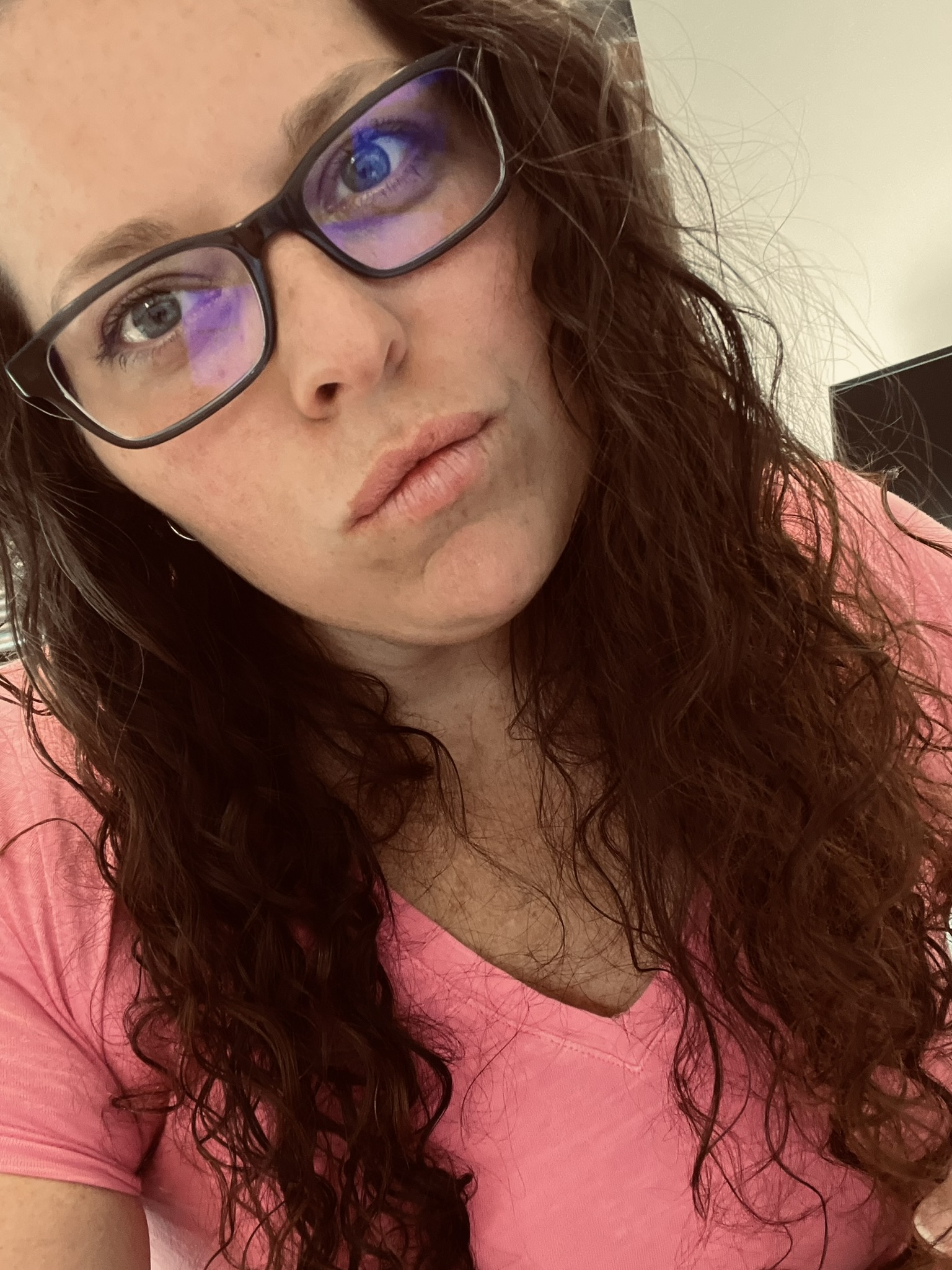 Kimchele trying out the glasses look