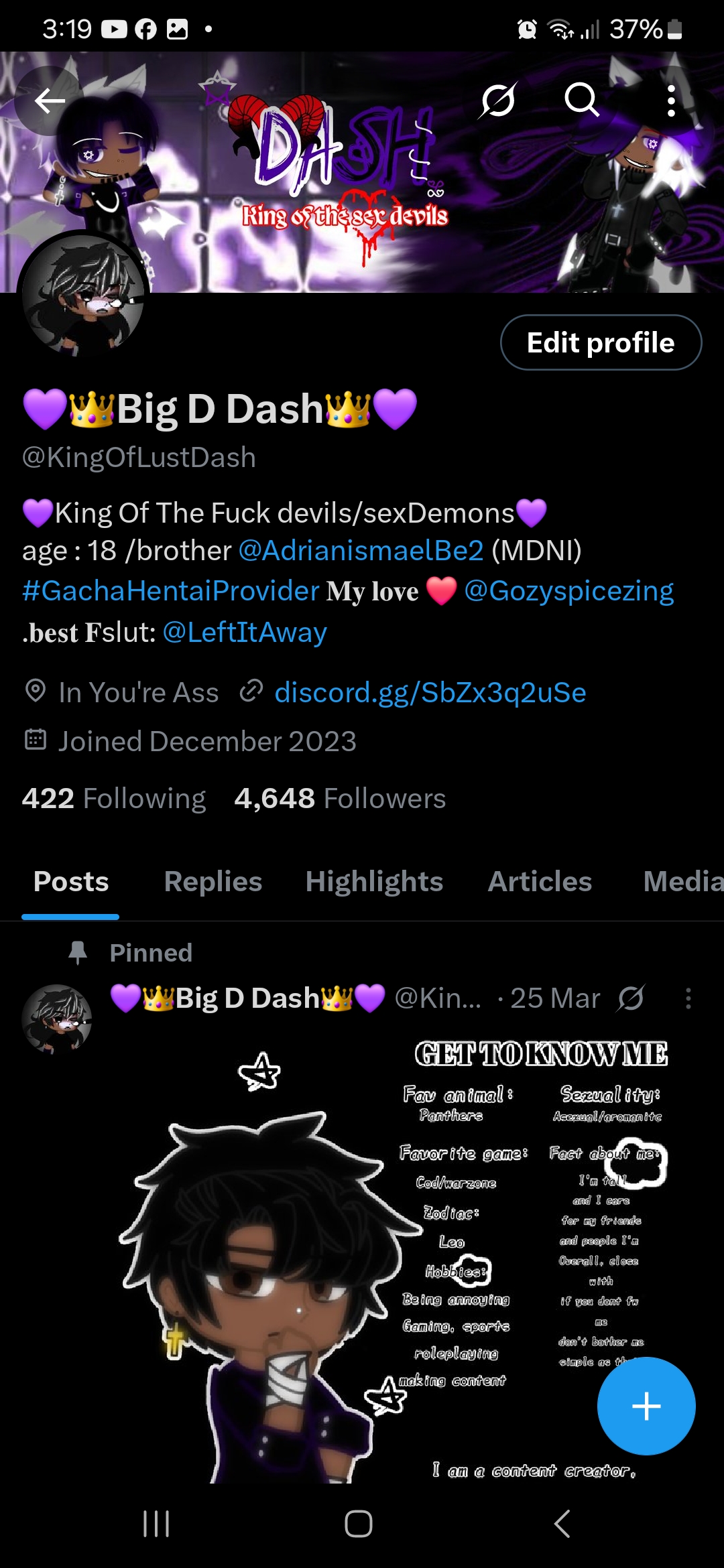 My current Twitter account