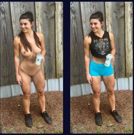 Hannah Barron Nude Fakes Dressed and undressed