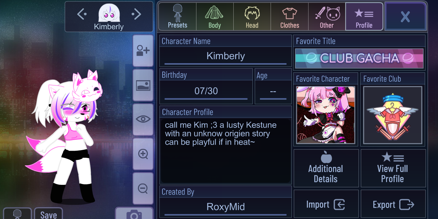 new oc made by  roxy~Midnight ~