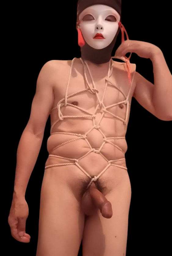 I wore a mask that I tied on myself.