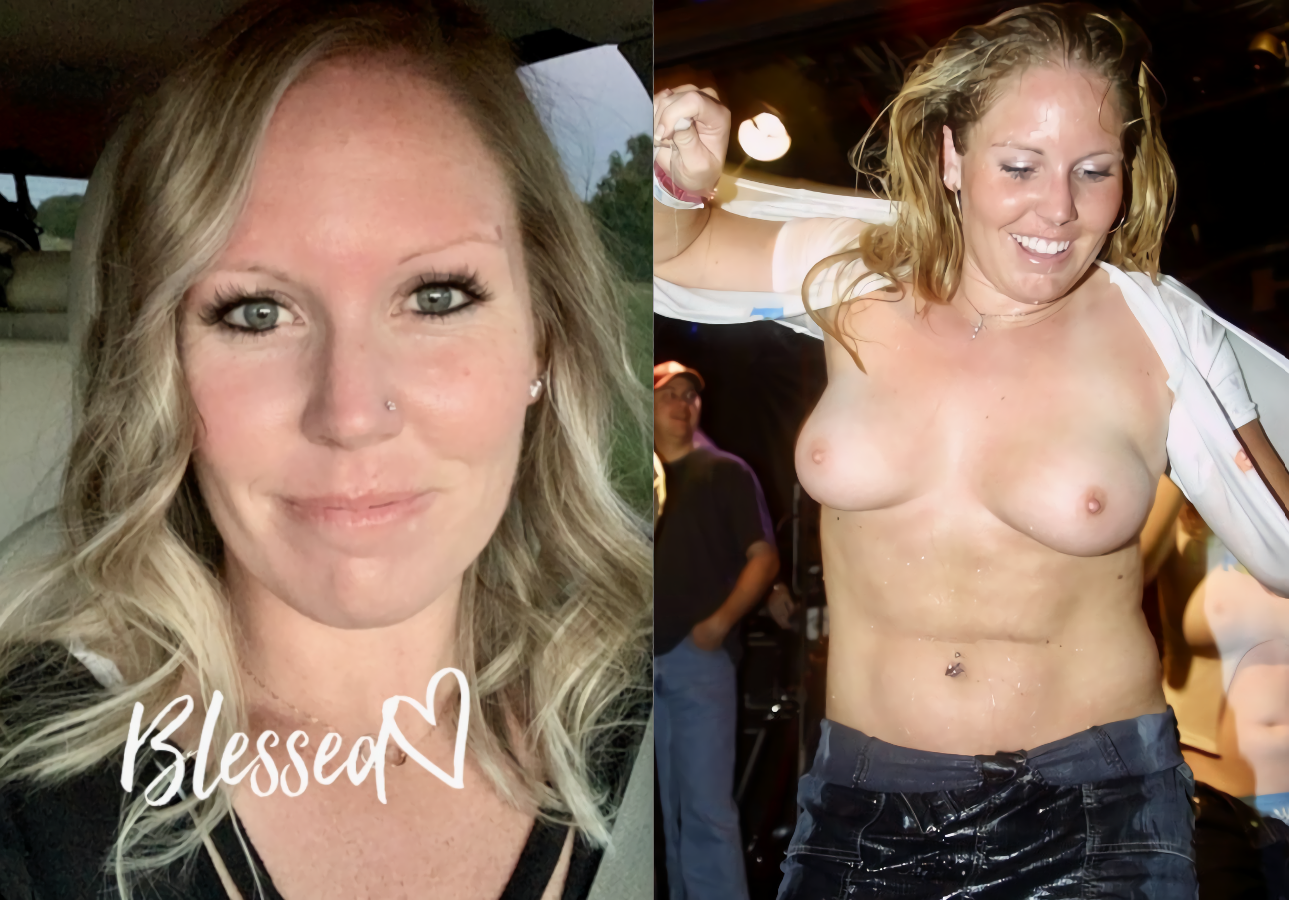 Before / After Sluts flashing tits (Dressed / Undressed)