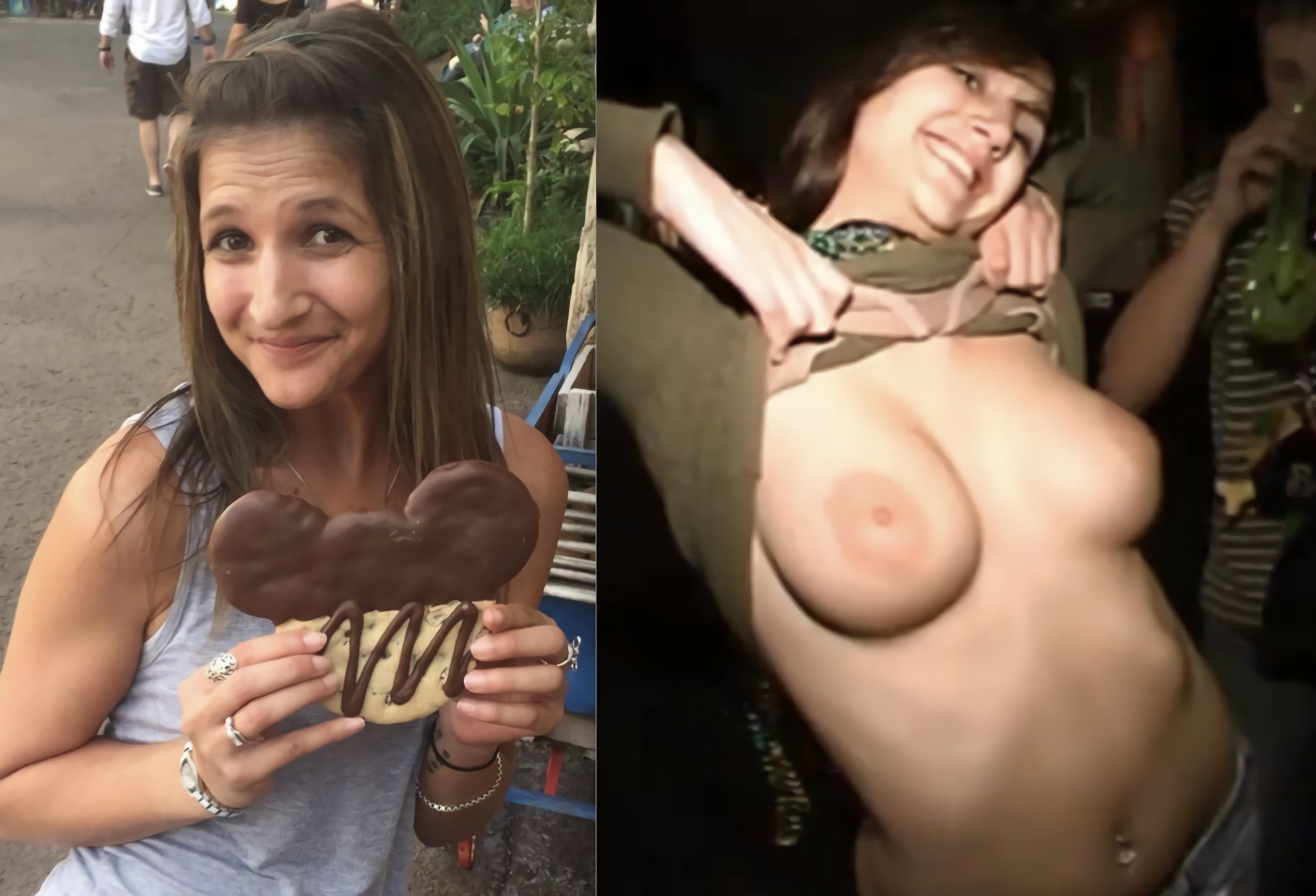 Before / After Sluts flashing tits (Dressed / Undressed)