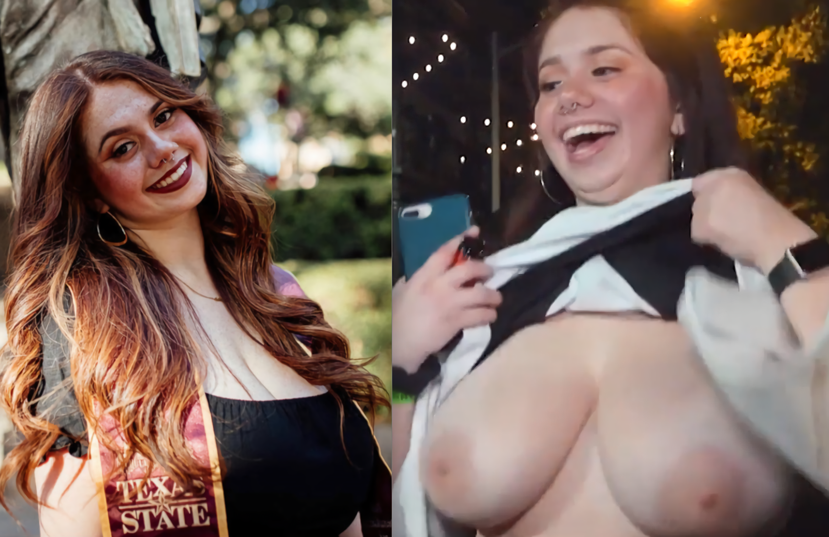 Before / After Sluts flashing tits (Dressed / Undressed)