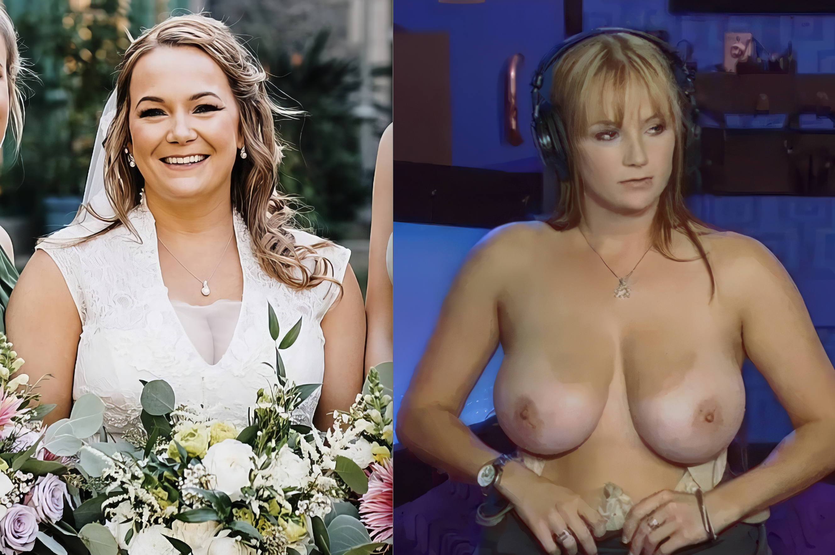 Before / After Sluts flashing tits (Dressed / Undressed)