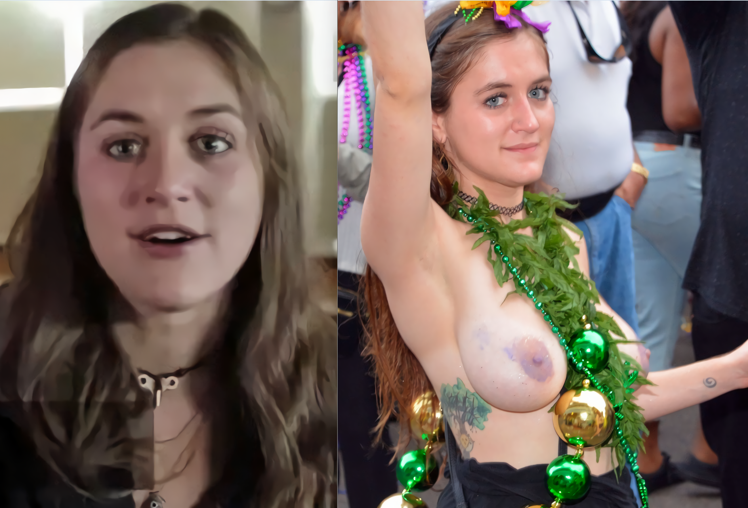 Before / After Sluts flashing tits (Dressed / Undressed)