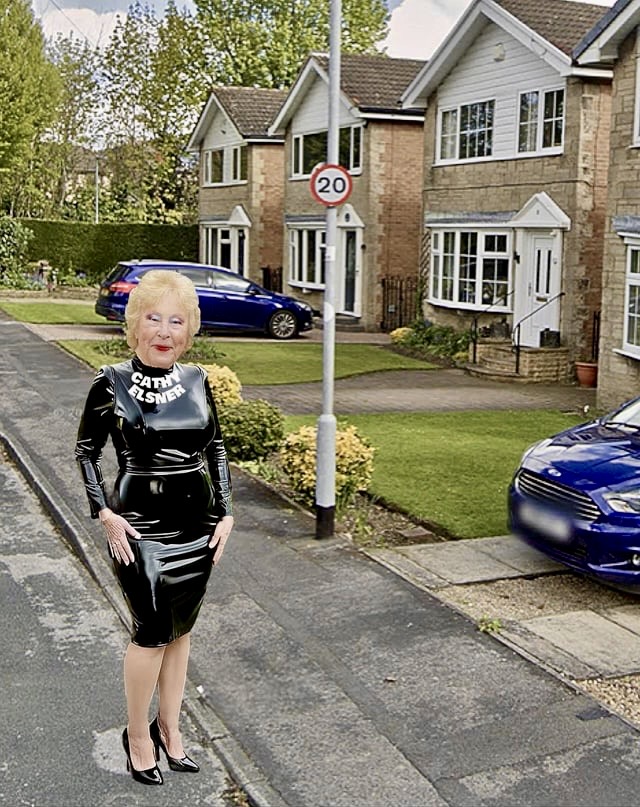 Cathy Kinky PVC Otley Porn Slut Granny Shiny PVC Porn Dress